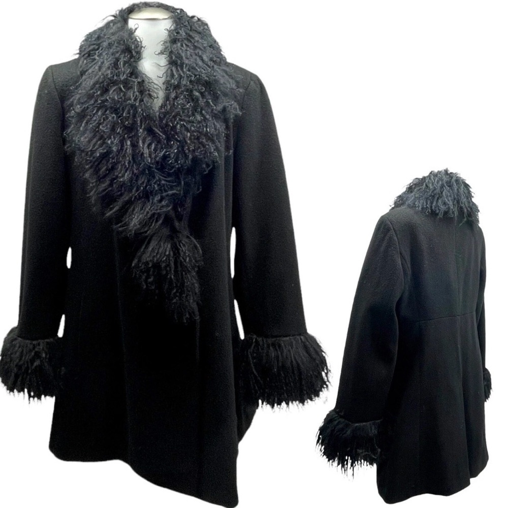Marvin Richards Black Teddy Jacket with Fur Trim
